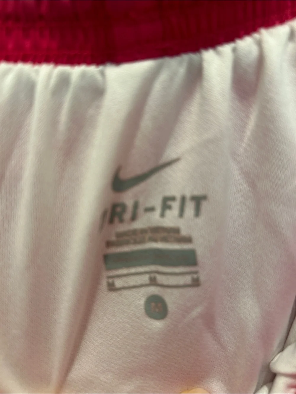 Nike Women's Hot Pink Athletic Shorts with White Panels and Black Trim